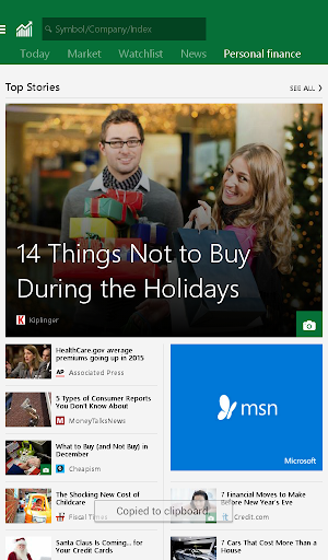 MSN Money- Stock Quotes &amp; News 1.2.1 APK by Microsoft Corporation Details