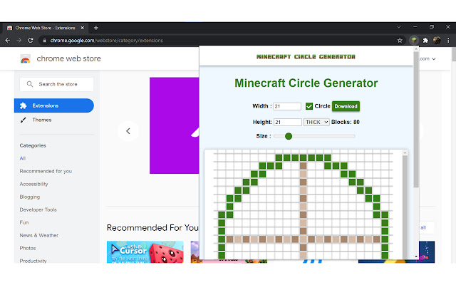 Minecraft Circle Generator