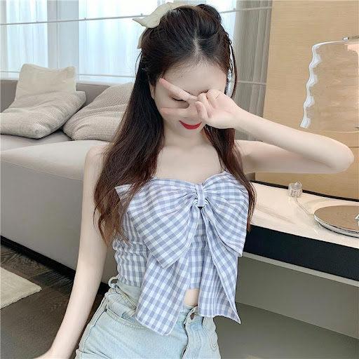 Title 4, Blue and White Plaid Bow Tie Sling — Comfortabl...