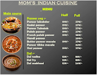 Mom's Indian Cuisine menu 3