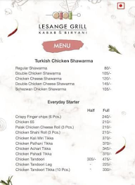 Lesange Grill menu 1