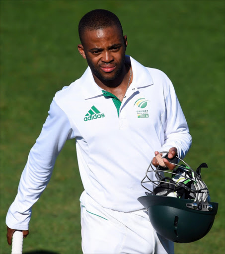 Temba Bavuma of South Africa 'A' walks from the field.