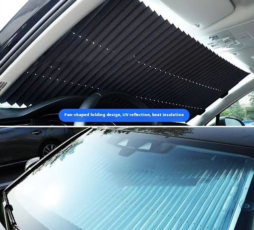 Title 1, Automatic Retractable Front Windscreen Sunshade...