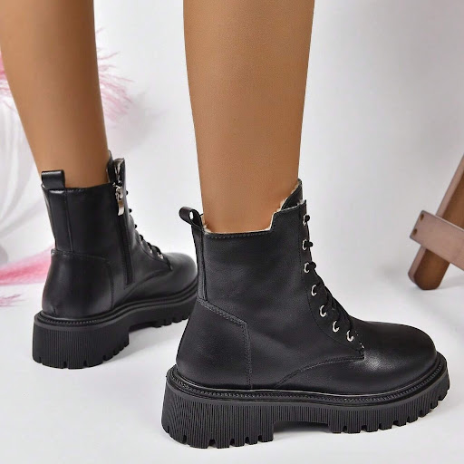 Title 9, Womens Martin Boots British Style Fleece-lined...