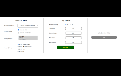 Flipkart Label Cropping Tool