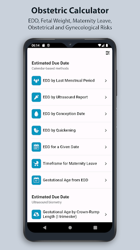 Screenshot Obstetric Calculator