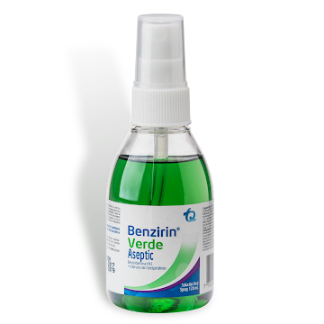 Benzirin Verde Aseptic Bencidamina + Cloruro de Cetilpiridinio Tecnoquimicas Frasco x 120 ml  