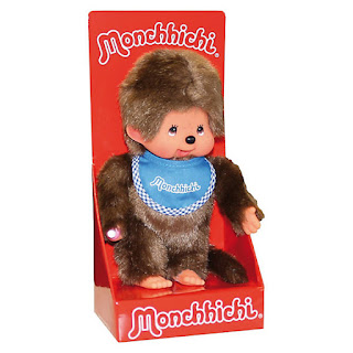 Мягкая игрушка Мончичи мальчик в синем слюнявчике 20 см Monchhichi за 999 руб.