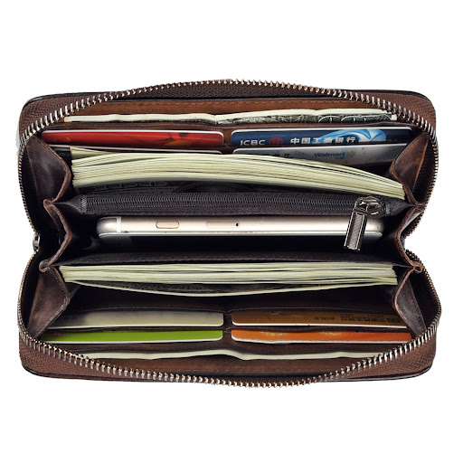 Title 8, Embossed Leather Multiple Card Slots Wallet for...