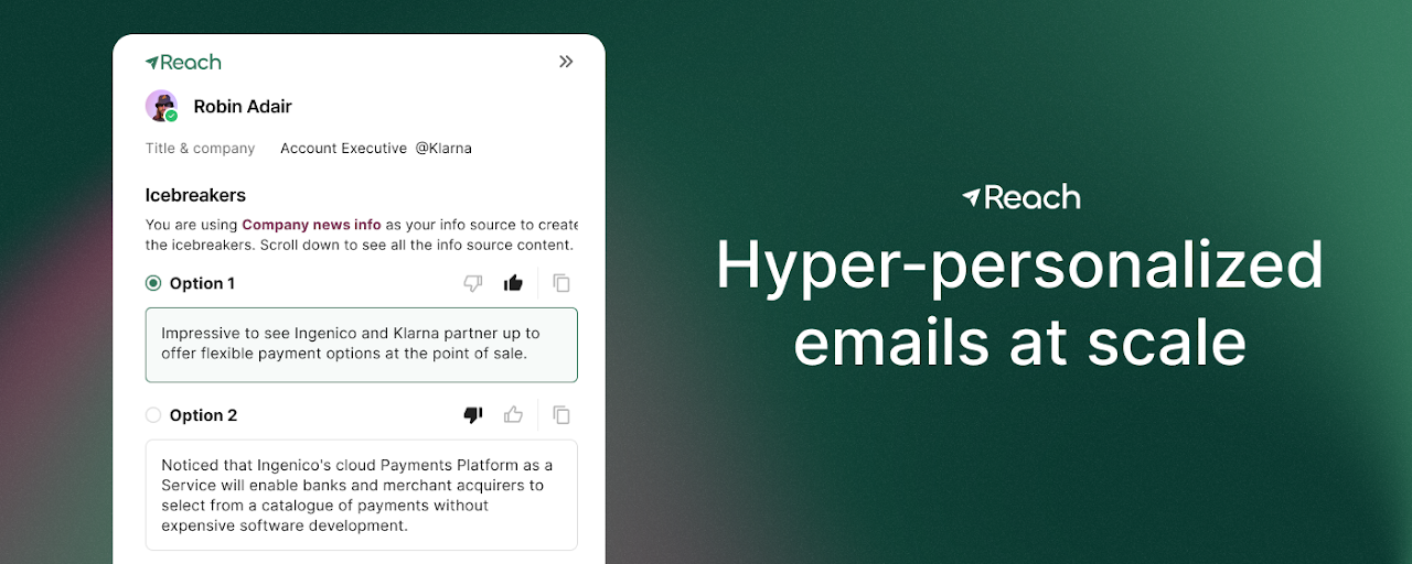 Reach: Hyper-personalization at scale Preview image 1