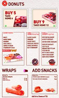 Dunkin' menu 1