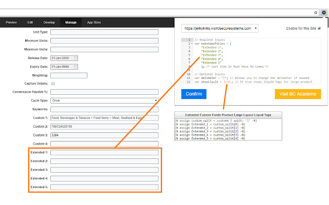 BC Extended Custom Fields