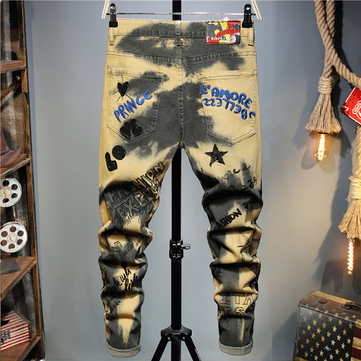 Title 6, Mens Slim Jeans Stretch Dyed Long Pants Trendy...