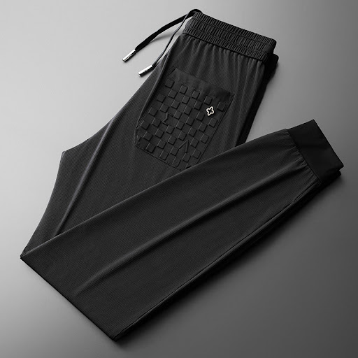 Title 3, Mens Fashion Ice Silk Light Casual Pants Cool ...
