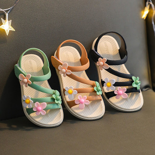 Title 2, Girls foreign style anti slip soft sole sandal...