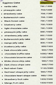 Cake Gallery menu 1