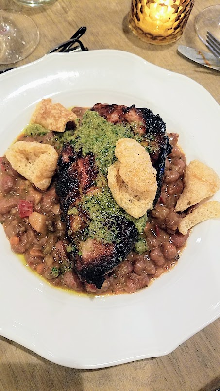 A Look at Il Solito PDX, Il Solito Pork Loin with shelling beans, salsa verde, pork crackling