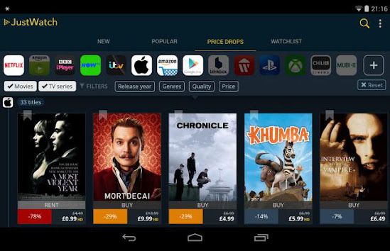 JustWatch: Cerca e trova film streaming online