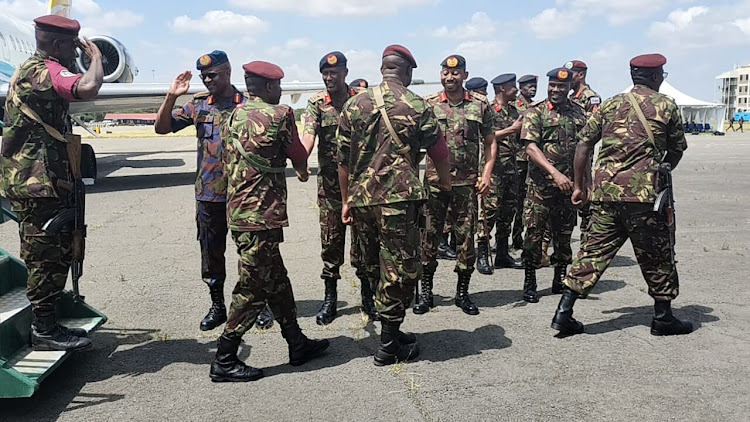 The KDF last troop from Eastern DRC arrives at Embakasi Garrison on December 21,2023