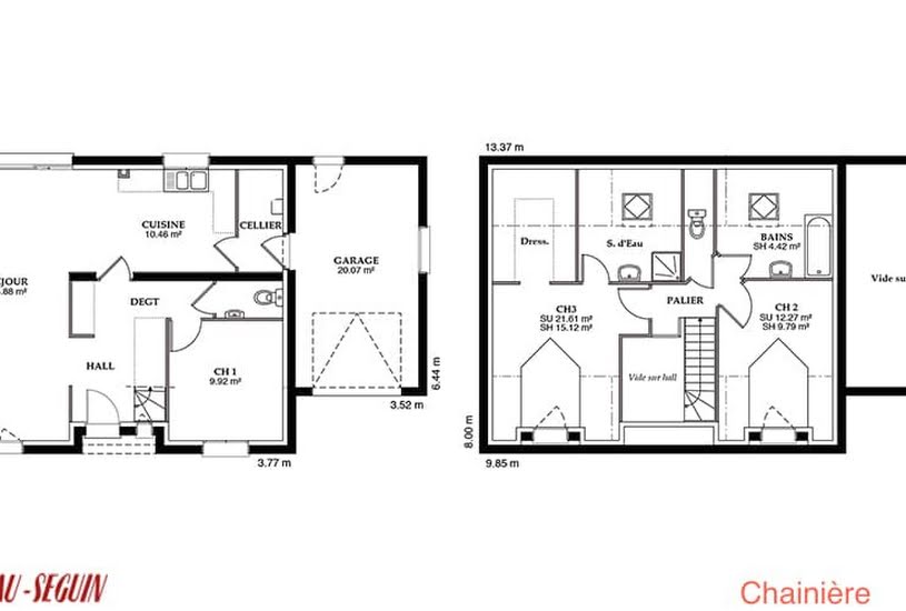  Vente Terrain + Maison - Terrain : 1 000m² - Maison : 133m² à Fontette (10360) 