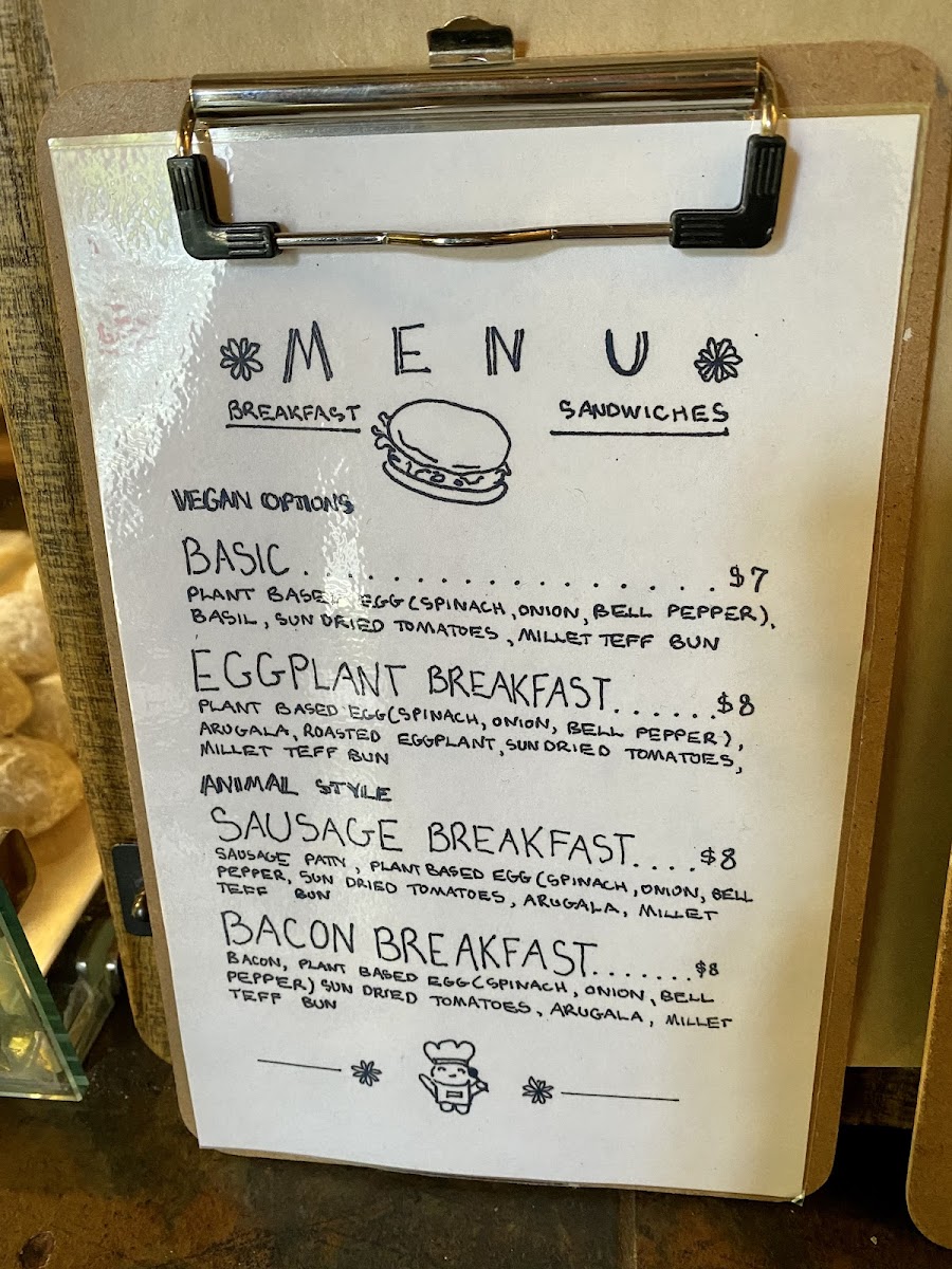 Askatu Bakery gluten-free menu