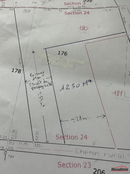 Vente terrain à batir  1250 m² à Courcelles-Chaussy (57530), 169 000 €