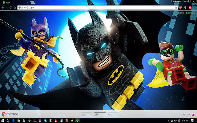 The Lego Batman chrome extension