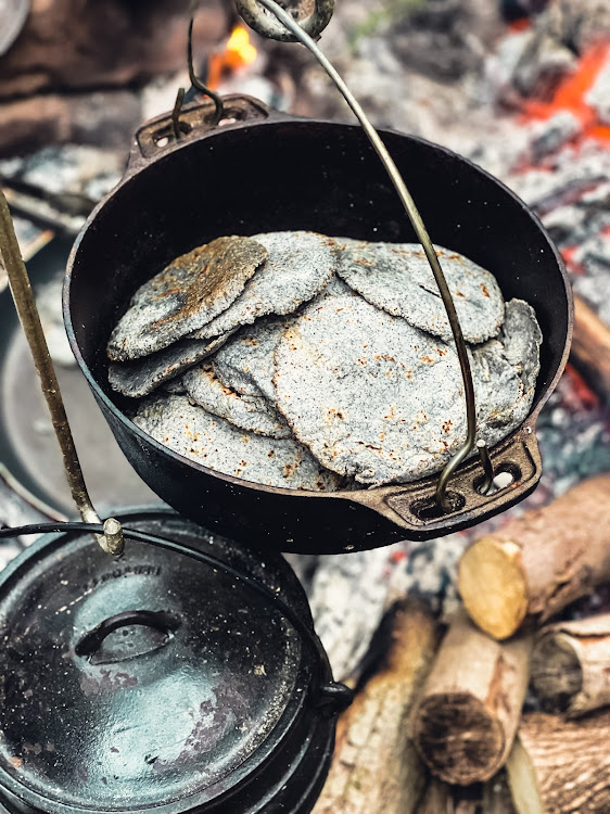 Blue corn tortillas