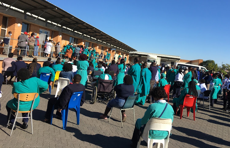 Staff members at Celilia Makiwane Hospital in Mdantsane down tools on Tuesday, demanding management be transparent about positive cases among staff members. Four staff members died on Monday, and two died on Tuesday from Covid-19 related cases.