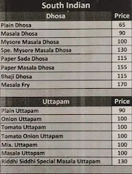 Ridhi Sidhi Sandwich menu 1