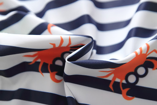 Title 6, Navy Striped Swimsuit Boys Surf Suit Set. Provi...