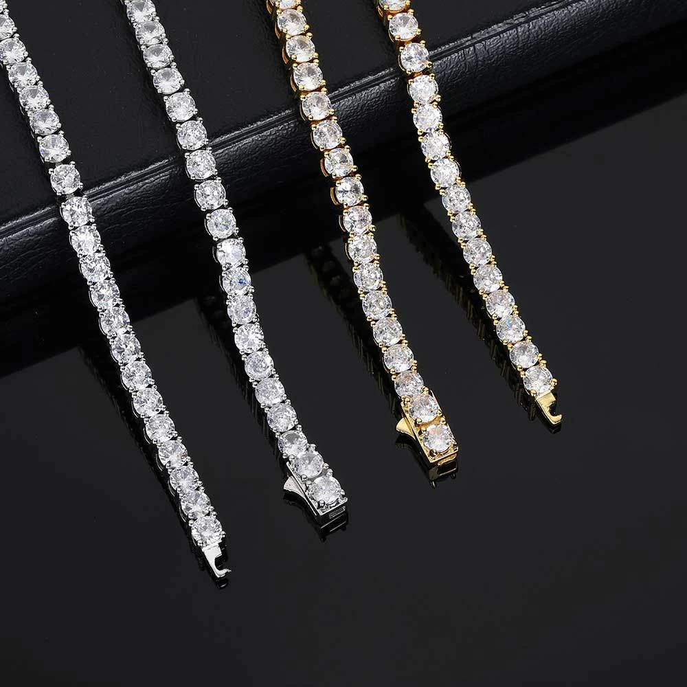 Title 6, Collier et bracelet homme chaîne tennis zircon ...