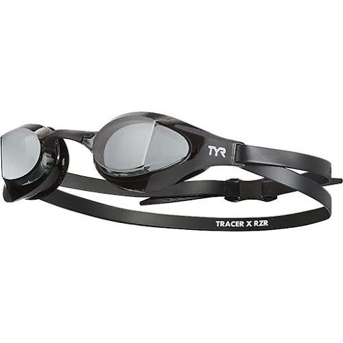 TYR Tracer X RZR Racing Adult Swim Goggles - Black/Black Smoke Lens