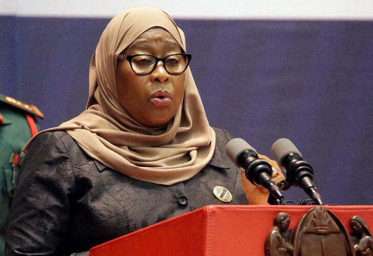 Tanzania's President Samia Suluhu Hassan.