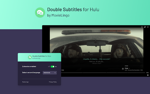 Double Subtitles for Hulu by MovieLingo