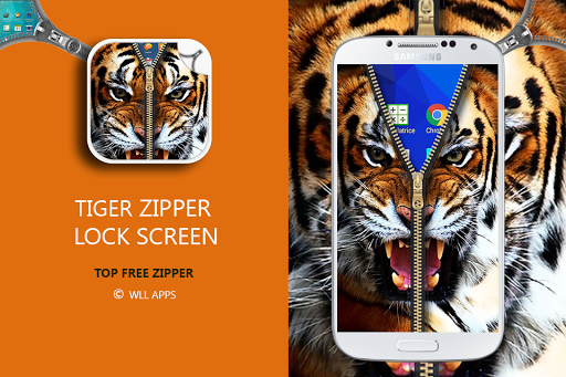 Tiger Zipper Screen Lock