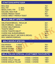Maji Sainik Omlet Centre menu 2