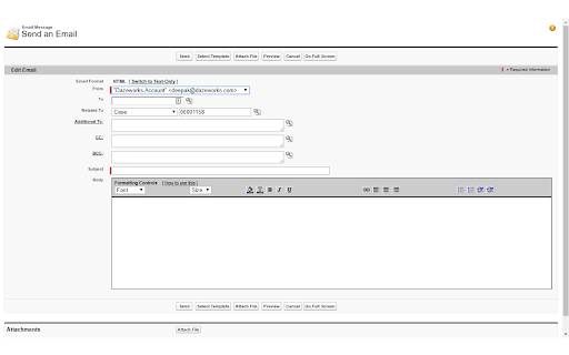 Full Screen Send Email for Salesforce Console