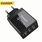 Cục Sạc Chuyển Đổi Có Chức Năng Sạc Nhanh Essager Đa Cổng Usb 3.0 30W Tiện Dụng