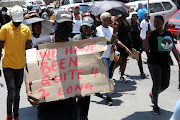 Operation Dudula members during their strike in  Alexandra CBD, Johannesburg. Many of those who are quick to paint Operation Dudula as an anti-immigrant movement don’t experience
the lived reality of many poor South Africans, the writer says.