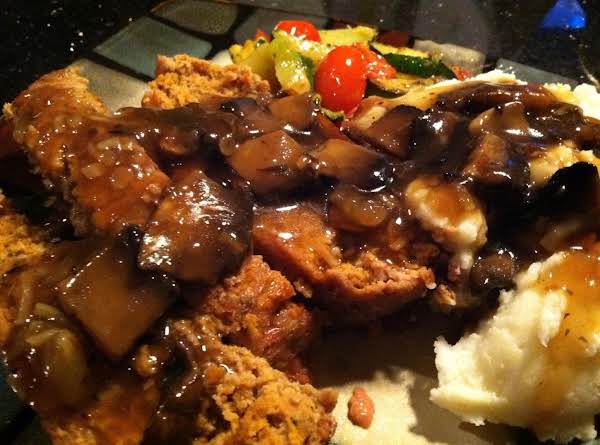 BEST MEATLOAF W/BROWN MUSHROOM GRAVY_image