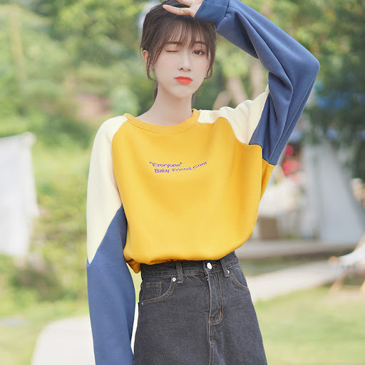Title 5, Spring And Autumn Color-blocking Letter Sweater...