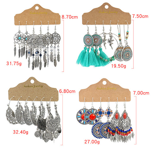 Title 2, Creative Female Drop-shaped Alloy Earrings, Add...