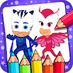 Cover Image of Download Coloring Book for Blue Cat Heroes Masks game 2020 5.0.0 APK