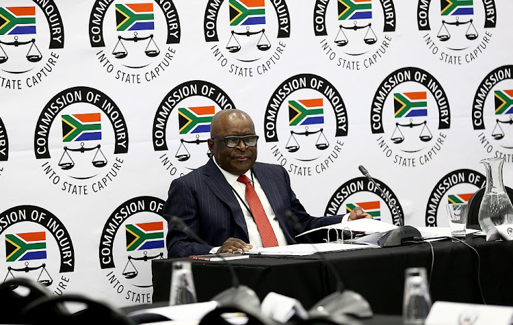 Former minister Advocate Ngoako Ramatlhodi during a break at the state capture inquiry where he is giving testimony.