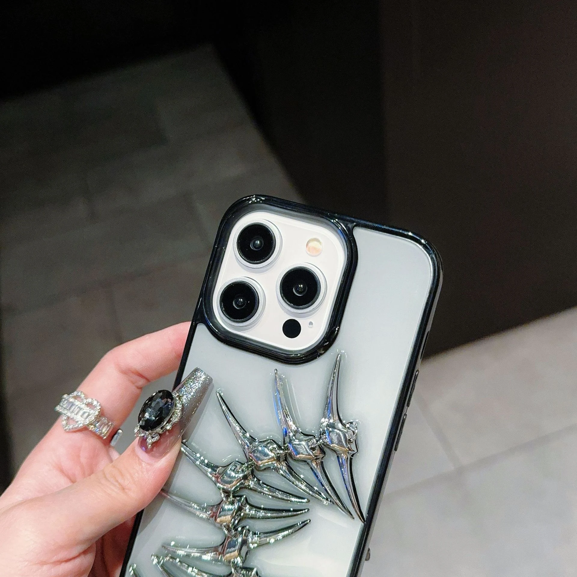 Title 8, Fishbone Epoxy Phone Case for iPhone 15 Pro Max...