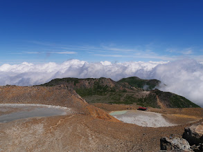 継子岳方面（乗鞍岳は雲の中・・・）