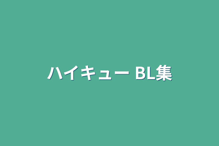 「ハイキュー BL集」のメインビジュアル