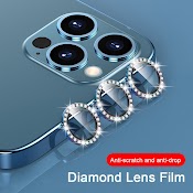 Miếng Dán Đính Kim Cương Bảo Vệ Camera Cho Iphone 14 Plus 11 12 13 Pro Max 13 Mini