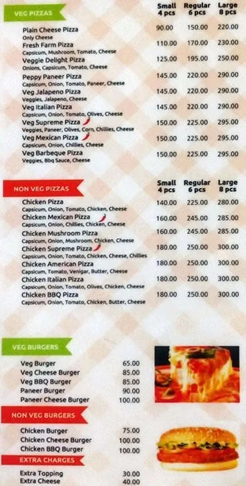 Midland Bakery menu 